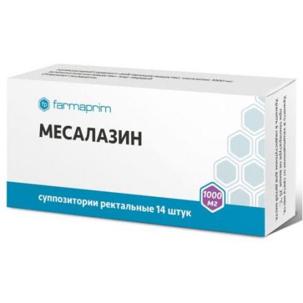 МЕСАЛАЗИН супп. рект. 1 г №14