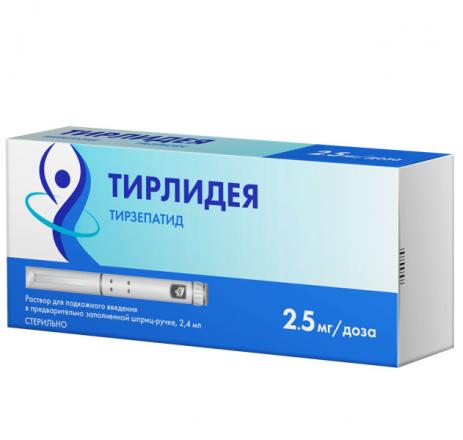 ТИРЛИДЕЯ р-р д/инъекц. п/к 2,5 мг шприц-ручка 2,4 мл №1 + 4 иглы