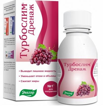 ТУРБОСЛИМ ДРЕНАЖ ЭВАЛАР р-р внутр. фл. 100 мл