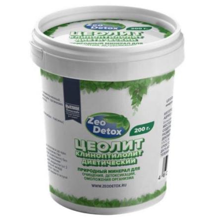 ЦЕОЛИТ-КЛИНОПТИЛОЛИТ ZEODETOX пор д/приг.р-ра внутрь 200 гр