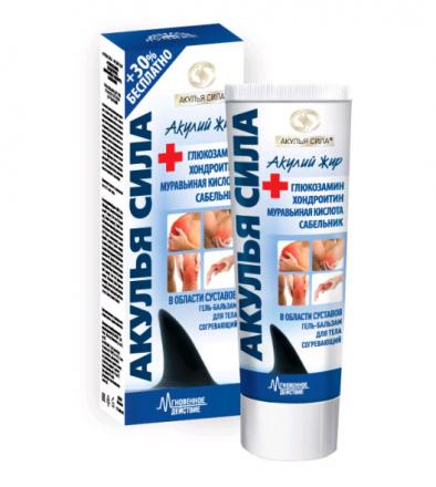 АКУЛЬЯ СИЛА ГЕЛЬ-БАЛЬЗАМ ДЛЯ ТЕЛА 100 мл глюкозамин/хондроитин/сабельник/муравьиная к-та