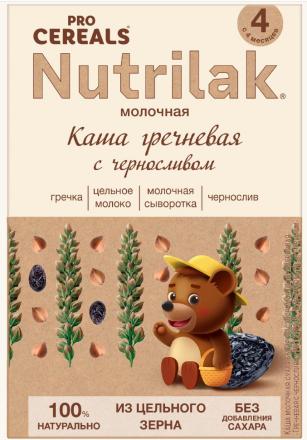 НУТРИЛАК ПРЕМИУМ PRO CEREALS КАША МОЛОЧНАЯ гречневая чернослив 200 гр