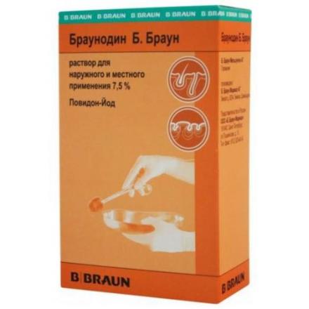 БРАУНОДИН Б.БРАУН р-р наружный д/местн. прим 7,5% фл. 100 мл