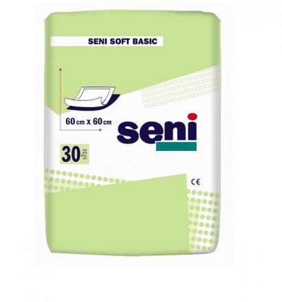 СЕНИ ПЕЛЕНКИ ВПИТЫВАЮЩИЕ СОФТ БАЗИС 60см х 60см №30