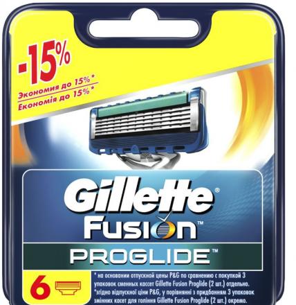 ЖИЛЛЕТТ (GILLETTE) FUSION PRO GLIDE КАССЕТА №6