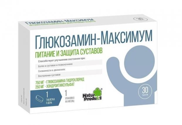 ГЛЮКОЗАМИН МАКСИМУМ NATUR PRODUCT табл. №30