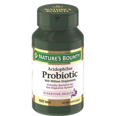НЭЙЧЕС БАУНТИ (NATURE`S BOUNTY) АЦИДОФИЛУС ПРОБИОТИК табл. №100