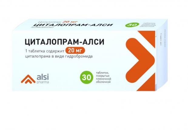 ЦИТАЛОПРАМ ПРАНА табл. п/о плен. 20 мг №30