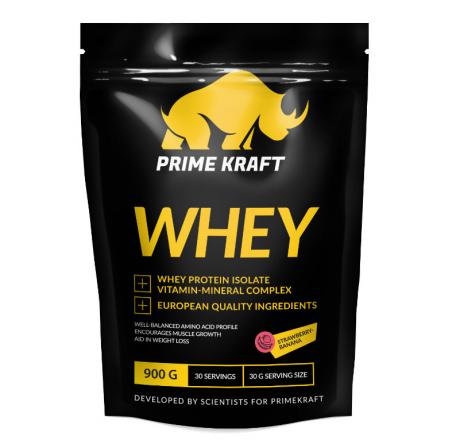 PRIME KRAFT WHEY ПРОТЕИН пор д/приг.р-ра клубника-банан 900 гр