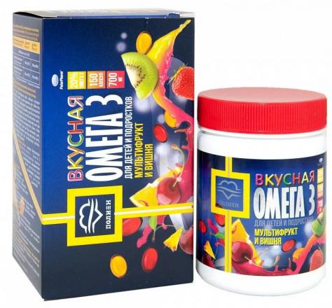 ОМЕГА-3 МУЛЬТИФРУКТ И ВИШНЯ ПОЛЯРИС капс. №150