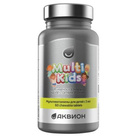 АКВИОН МУЛЬТИВИТАМИНЫ ДЛЯ ДЕТЕЙ табл. земляника №60