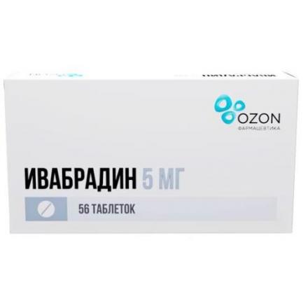 ИВАБРАДИН ОЗОН табл. п/о плен. 5 мг №56