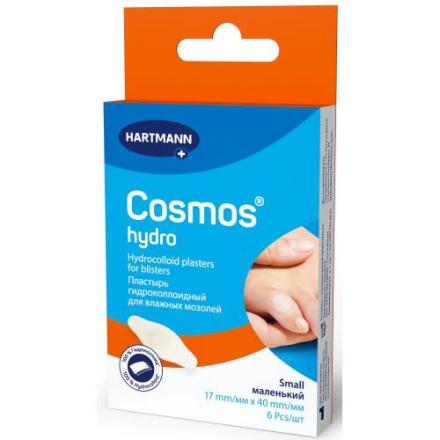ПЛАСТЫРЬ ГИДРОКОЛЛОИДНЫЙ ХАРТМАНН COSMOS HYDRO от влажных мозолей 1,7см х 4см №6