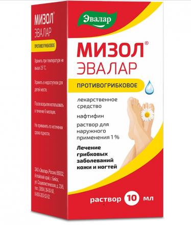 МИЗОЛ ЭВАЛАР р-р наруж. 1% фл.- кап. 10 мл