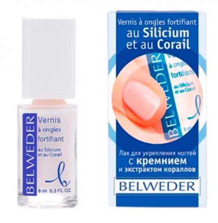 БЕЛЬВЕДЕР ЛАК ДЛЯ НОГТЕЙ 8 мл с кремнием и экстр.кораллов
