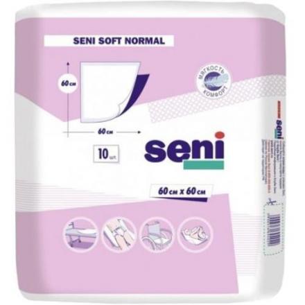 СЕНИ ПЕЛЕНКИ ВПИТЫВАЮЩИЕ СОФТ НОРМАЛ 60см х 60см №10