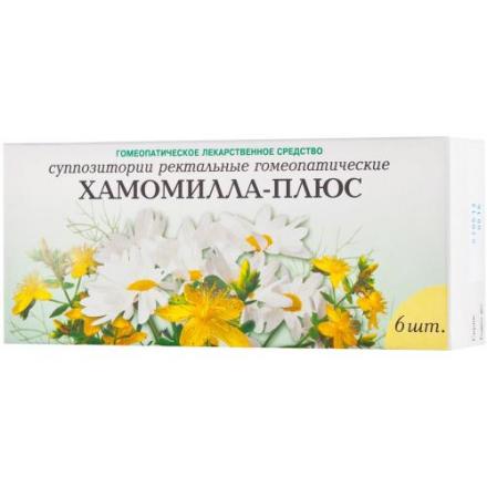 ХАМОМИЛЛА-ПЛЮС гомеопат. свечи рект. №6