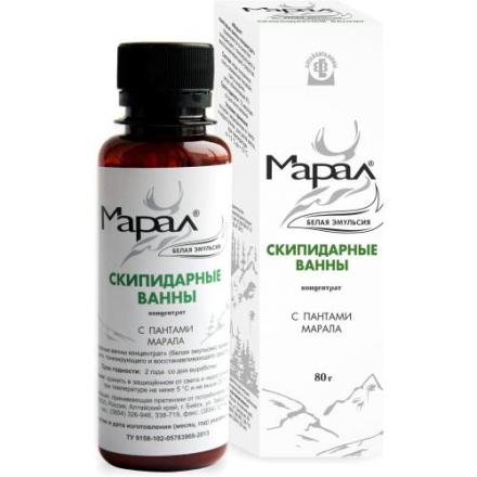 МАРАЛ СКИПИДАРНЫЕ ВАННЫ ЭМУЛЬСИЯ ДЛЯ ВАНН 80 мл белая