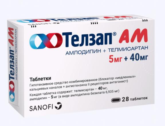 ТЕЛЗАП АМ табл. 5+40 мг №28