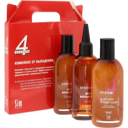 СИСТЕМА 4 КОМПЛЕКС ОТ ВЫПАДЕНИЯ ВОЛОС НАБОР мини (шамп. + маска + сыворотка)