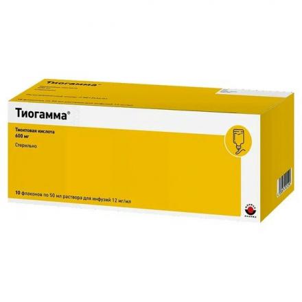 ТИОГАММА р-р д/инфузий 12 мг/мл фл. 50 мл №10