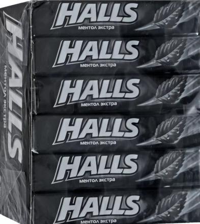 HALLS леденцы ментол экстра №12 блок