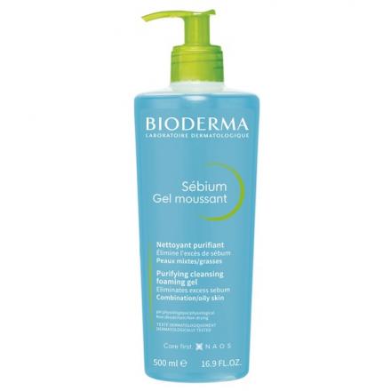 БИОДЕРМА (BIODERMA) СЕБИУМ ГЕЛЬ-МУСС ДЛЯ УМЫВАНИЯ 500 мл с помпой