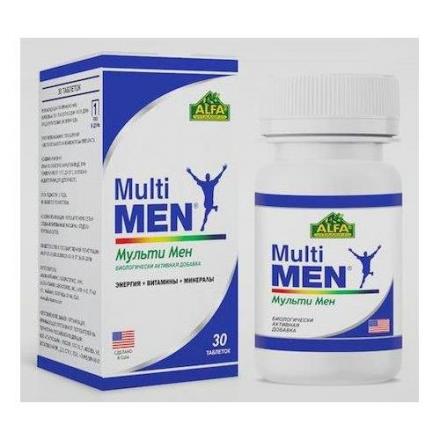МУЛЬТИ МЕН ВИТАМИННО-МИНЕРАЛЬНЫЙ КОМПЛЕКС ДЛЯ МУЖЧИН табл. №30