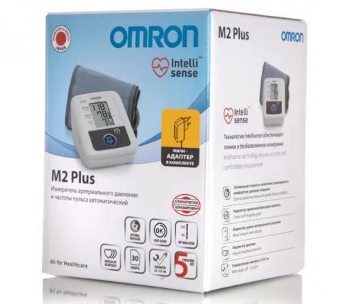 ОМРОН (OMRON) ПРИБОР (ТОНОМЕТР) ИЗМ. АРТ. ДАВЛЕНИЯ АВТОМАТ + АДАПТЕР M2 PLUS