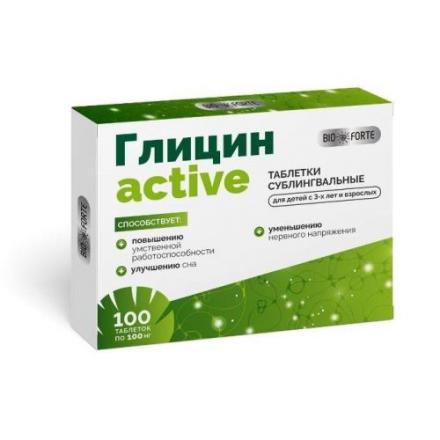 BIOFORTE ГЛИЦИН-АКТИВ табл. д/рассас. №100
