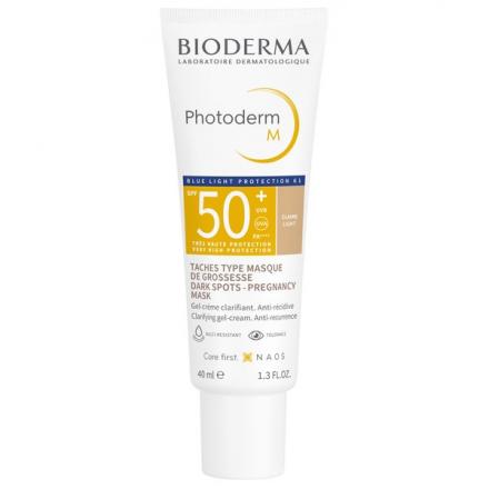 БИОДЕРМА (BIODERMA) ФОТОДЕРМ M КРЕМ-ГЕЛЬ СОЛНЦЕЗАЩИТНЫЙ 40 мл SPF50+ светлый оттенок
