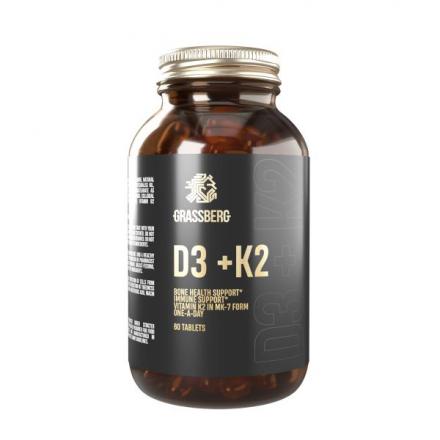 GRASSBERG ВИТАМИН D3 + К2 табл. 2000 МЕ №60