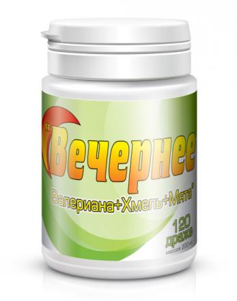 ВЕЧЕРНЕЕ ВАЛЕРИАНА + ХМЕЛЬ + МЯТА П драже №120