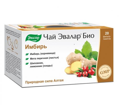 ЧАЙ БИО ИМБИРЬ ЭВАЛАР ф/п №20