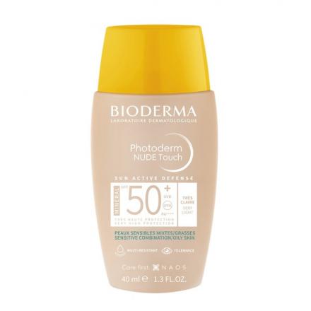 БИОДЕРМА (BIODERMA) ФОТОДЕРМ NUDE TOUCH ФЛЮИД СОЛНЦЕЗАЩИТНЫЙ 40 мл SPF50+ очень светлый оттенок