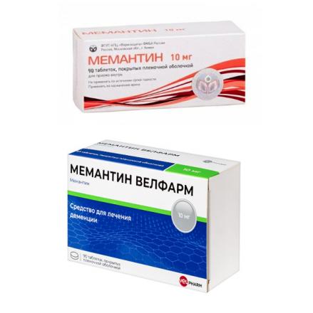 МЕМАНТИН табл. п/о плен. 10 мг №90