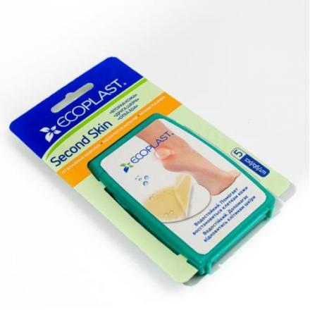 ЛЕЙКОПЛАСТЫРЬ МОЗОЛЬНЫЙ ЭКОПЛАСТ second skin 4,4см х 6,9см №5