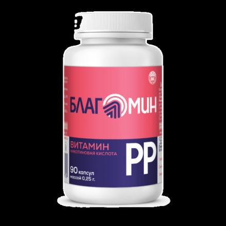 БЛАГОМИН ВИТАМИН РР (НИКОТИН.К-ТА) капс. №90