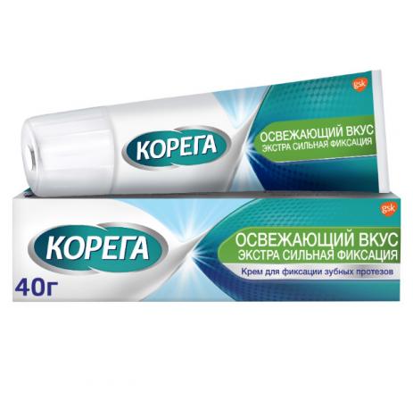 КОРЕГА ОСВЕЖАЮЩИЙ ВКУС КРЕМ ДЛЯ ФИКСАЦИИ ЗУБНЫХ ПРОТЕЗОВ 40 гр