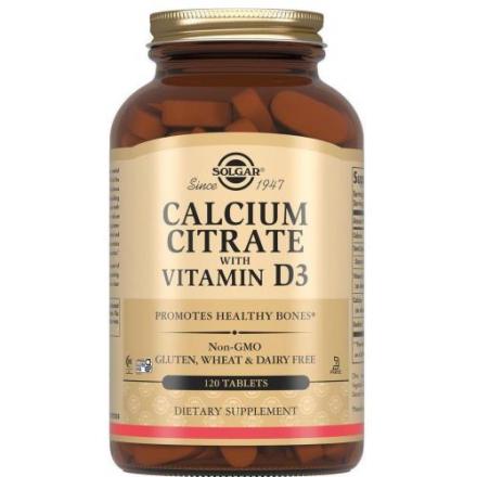 СОЛГАР КАЛЬЦИЯ ЦИТРАТ-ВИТАМИН Д3 табл. №120