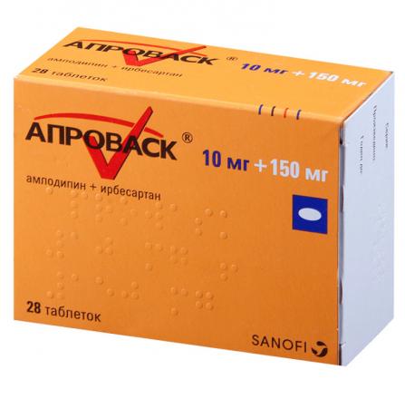 АПРОВАСК табл. п/о плен. 10+150 мг №28