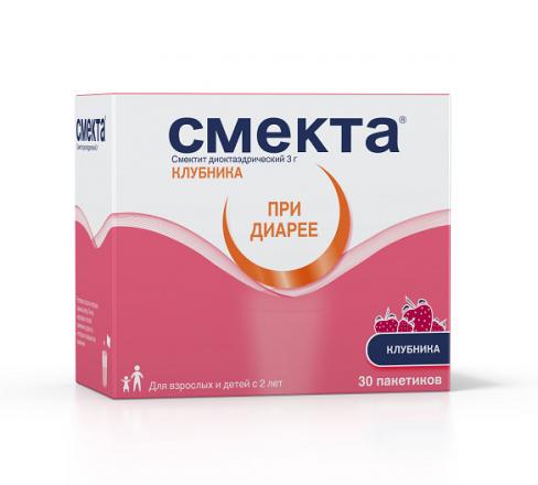 СМЕКТА клубника пор. д/приг. сусп. пак. 3 гр №30