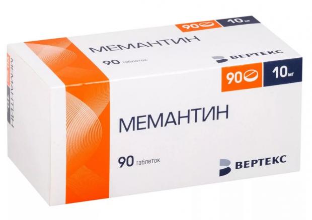 МЕМАНТИН ВЕРТЕКС табл. п/о плен. 10 мг №90