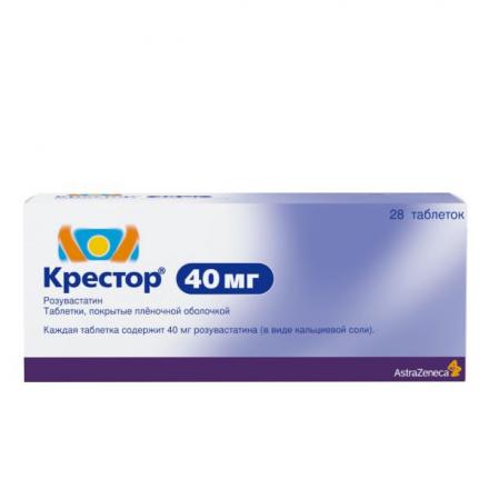 КРЕСТОР табл. п/о плен. 40 мг №28
