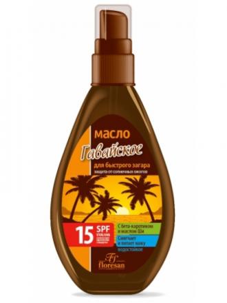 ФЛОРЕСАН СОЛНЕЧН. СЕРИЯ МАСЛО-СПРЕЙ ДЛЯ ЗАГАРА 160 мл SPF 15 гавайское (ф-253)