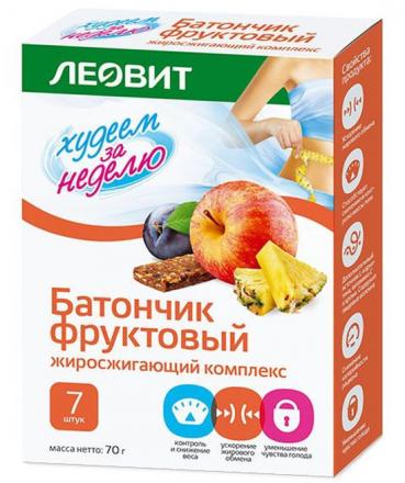 ХУДЕЕМ ЗА НЕДЕЛЮ БАТОНЧИК ФРУКТОВЫЙ жиросжигающий комплекс №7