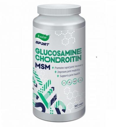 СПОРТЭКСПЕРТ ГЛЮКОЗАМИН ХОНДРОИТИН МСМ ЭВАЛАР капс. №180