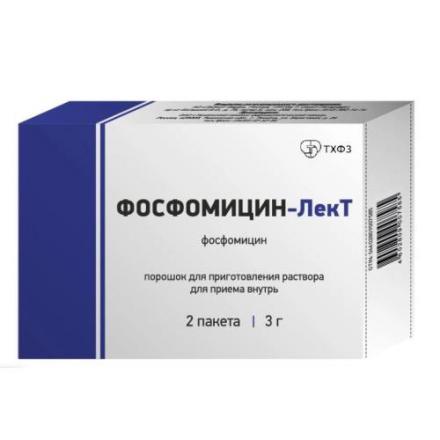 ФОСФОМИЦИН ЛЕКТ пор д/приг.р-ра внутрь 3 г пак. №2