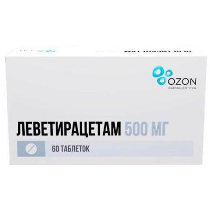 ЛЕВЕТИРАЦЕТАМ ОЗОН табл. п/о плен. 500 мг №60