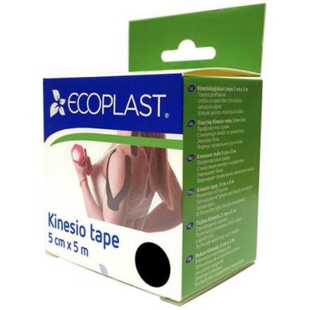 БИНТ КИНЕЗИО-ТЕЙП ЭКОПЛАСТ черный 5см х 5м